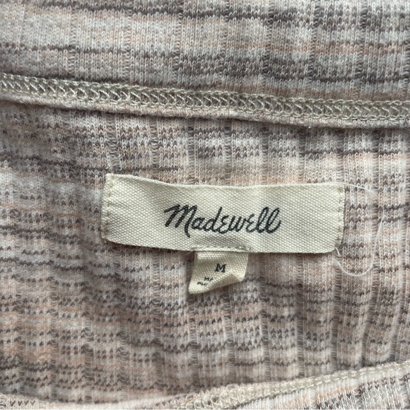 Madewell Brightside Rib Cutaway Crop Tank Peachy Spacedye Size M EUC - Picture 4 of 6